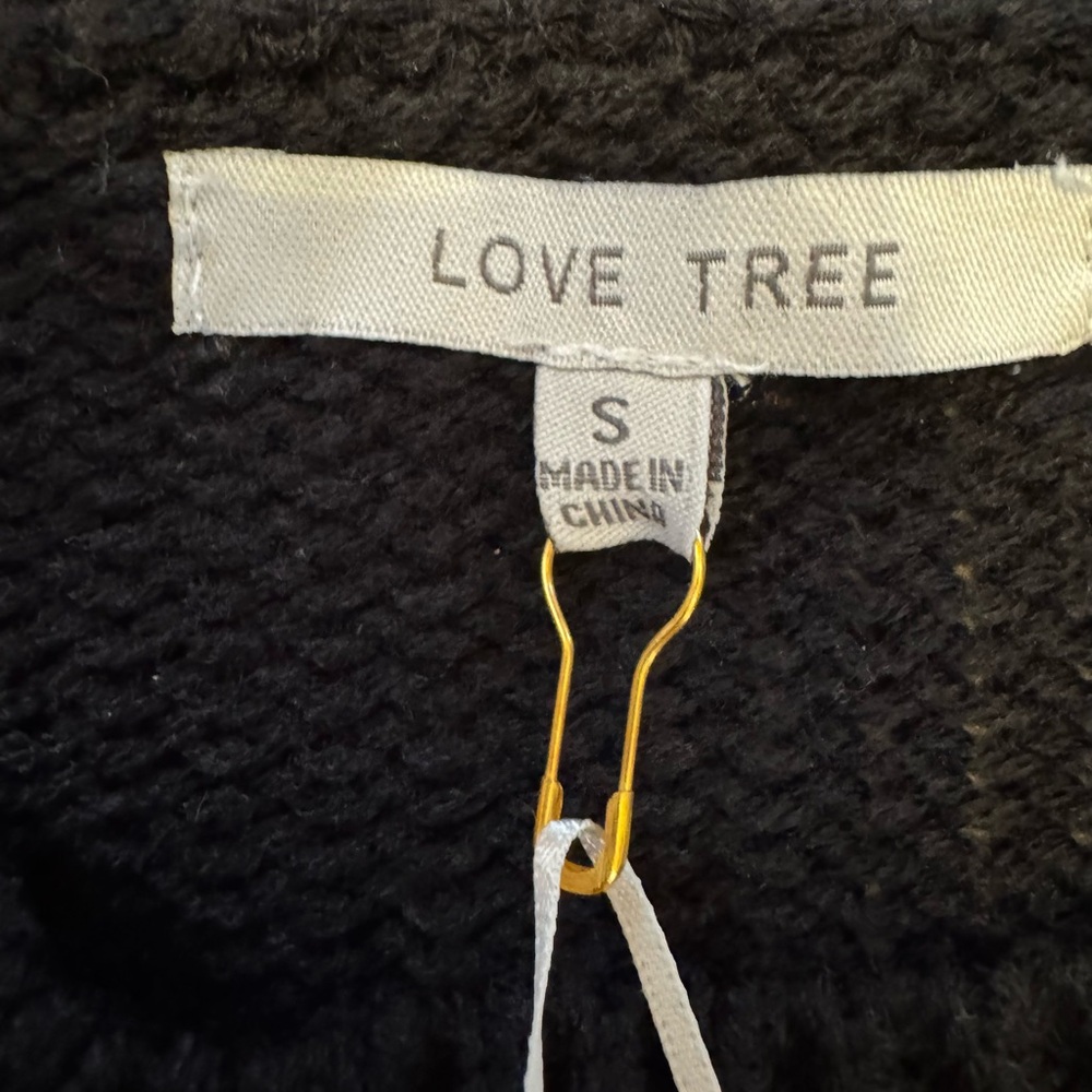 Women’s Black Strawberry 3D Appliqué Knit Sweater - Picture 5 of 6